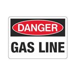 Danger Gas Line Sign